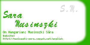sara musinszki business card
